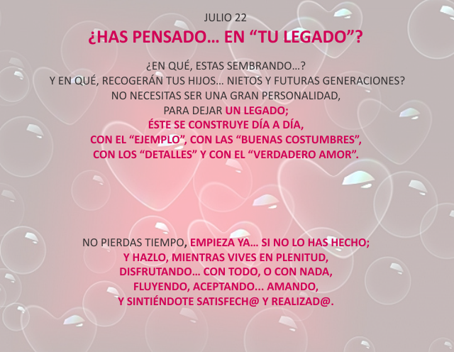 ¿Has pensado... en tu legado?